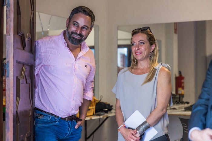 Santiago Abascal y Giorgia Meloni, en Marbella, España (archivo, junio de 2022). · Foto: Wikimedia Commons