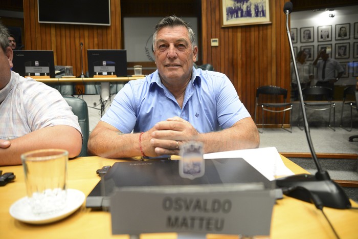 Osvaldo Matteu, durante una sesión de la Junta (archivo, marzo de 2025). · Foto: Natalia Ayala