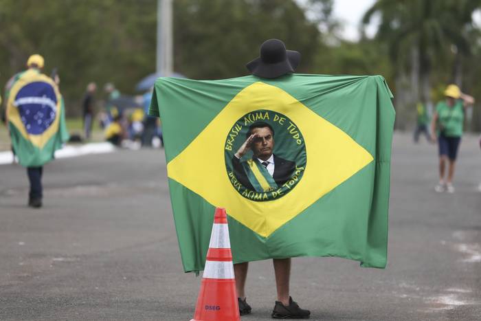 Manifestación de bolsonaristas en el Palacio de la Alvorada, en Brasilia (archivo, diciembre de 2022). · Foto: Marcelo Casal Agencia Brasil