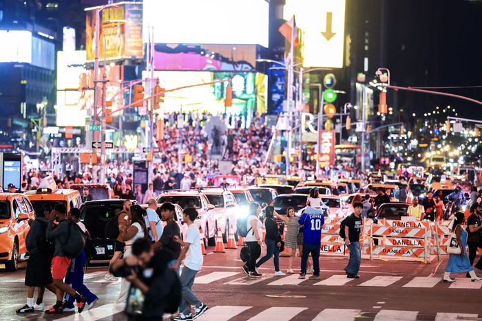 Times Square, en Manhattan, el 4 de junio. 
Foto: Charly Triballeau, afp