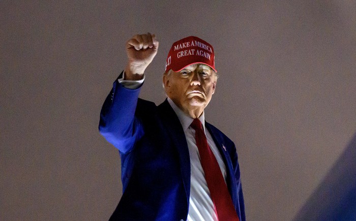 Donald Trump, el 3 de abril, en Miami. · Foto: Mandel Ngan, AFP